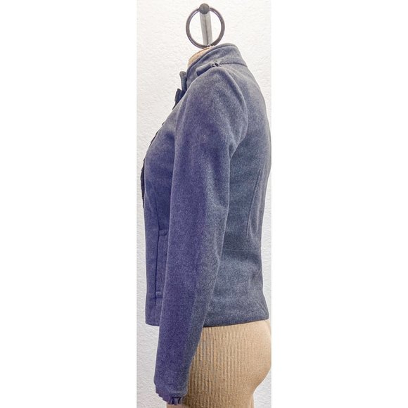 NWT Wool Military Blazer Style High Collar Gray Button GAP Jacket - Picture 2 of 7